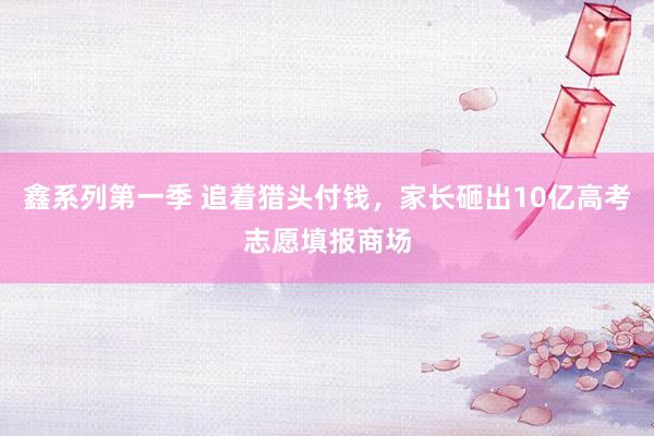 鑫系列第一季 追着猎头付钱，家长砸出10亿高考志愿填报商场