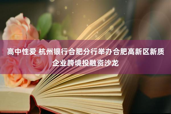 高中性爱 杭州银行合肥分行举办合肥高新区新质企业跨境投融资沙龙