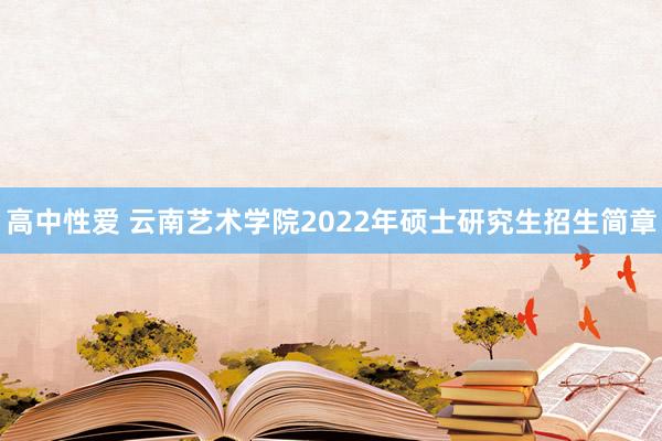 高中性爱 云南艺术学院2022年硕士研究生招生简章