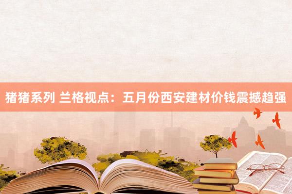 猪猪系列 兰格视点：五月份西安建材价钱震撼趋强