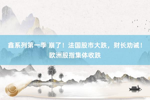 鑫系列第一季 崩了！法国股市大跌，财长劝诫！欧洲股指集体收跌